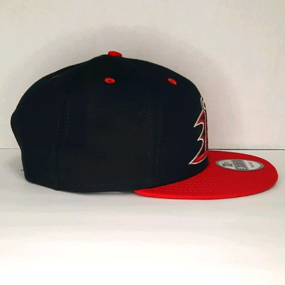 Anaheim Angels Ducks Mash Up Logo Snapback Hat - Picture 3 of 5